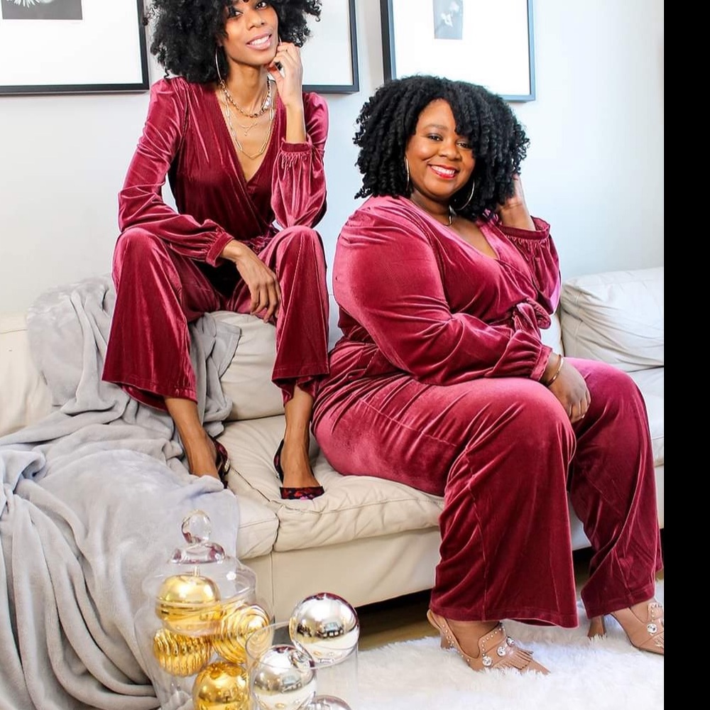 ModCloth A Velvet Persuasion Jumpsuit Size 1X Wine Red